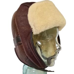 🧔 Men’s Sheepskin Aviator Hat | Orlov New York | Size M | 100% Sheepskin